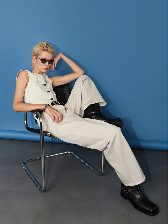 Miss Sixty Miss Sixty Жилет 6L3WJ4620000 Écru Regular Fit