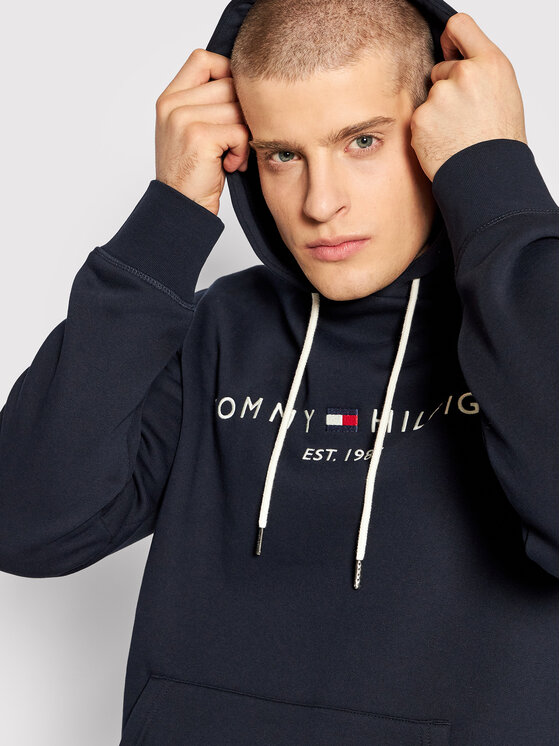 Tommy Hilfiger Tommy Hilfiger Pulóver Core Logo MW0MW10752 Sötétkék Regular Fit