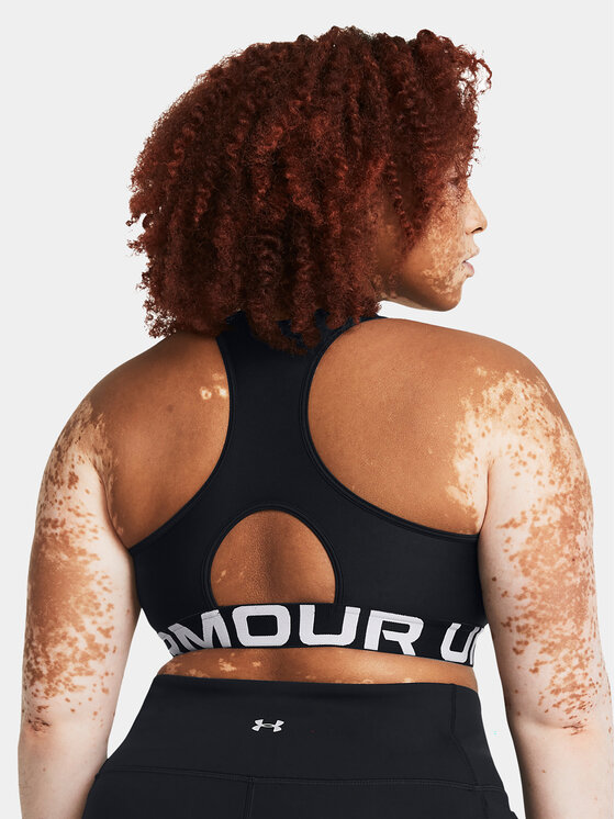 Under Armour Under Armour Biustonosz sportowy Ua Hg Authentics Mid Branded 1383544-001 Czarny Compression Fit