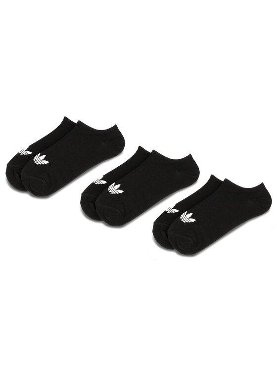 adidas Súprava 3 párov kotníkových ponožiek unisex Trefoil Liner S20274 Čierna