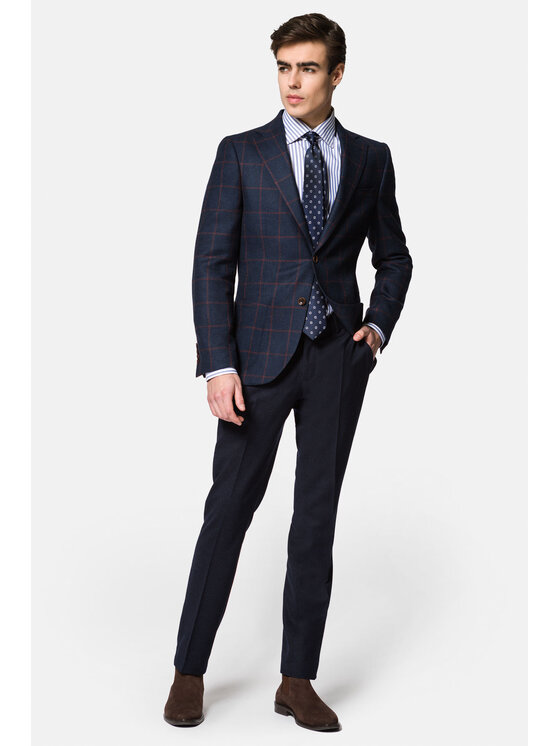 Lancerto Lancerto Marynarka Limoges MA099222000014 Granatowy Regular Fit