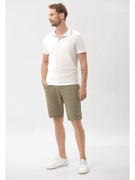 Volcano Volcano Szorty materiałowe P-GOUDS Zielony Regular Fit