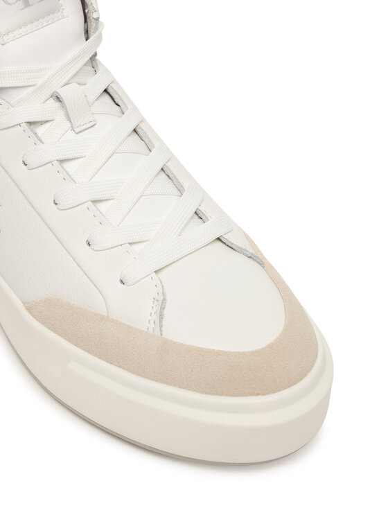 Calvin Klein Calvin Klein Sneakersy Basket Cups High Laceup Lth Mix YW0YW02024 Biały