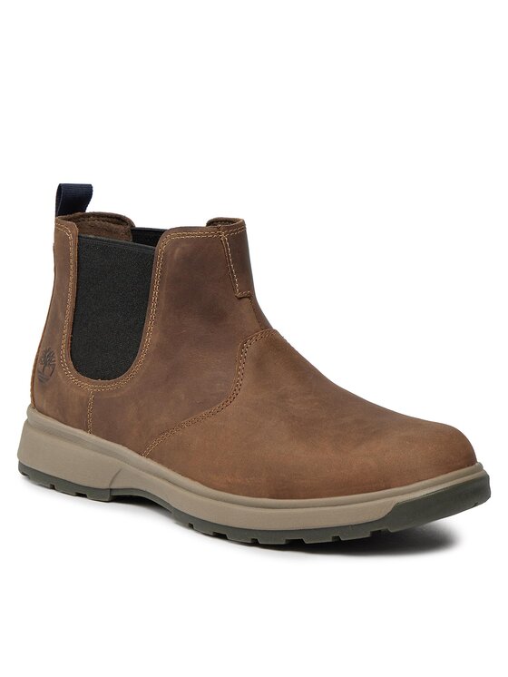Timberland Timberland Kotníková obuv s elastickým prvkem Atwells Ave Chelsea TB0A5R8Z2541 Hnědá