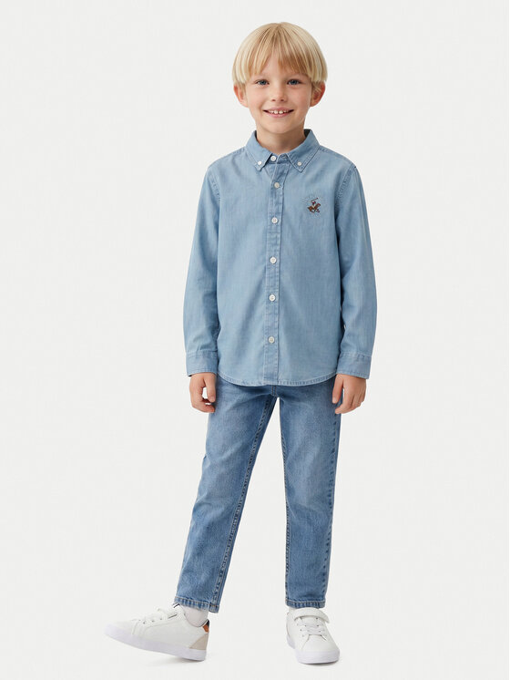 Beverly Hills Polo Club Beverly Hills Polo Club Koszula P-SS26B-SH0150 Niebieski Regular Fit
