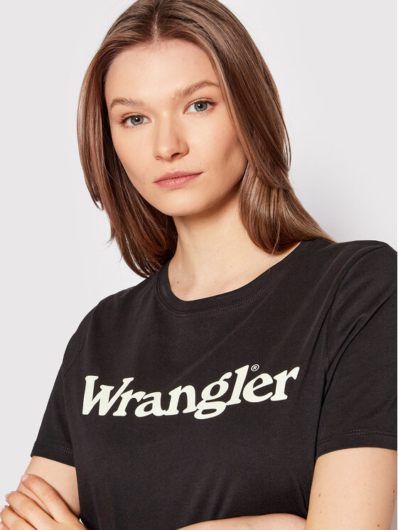 Wrangler Wrangler T-Shirt W7N4GHXV6 112146410 Czarny Regular Fit
