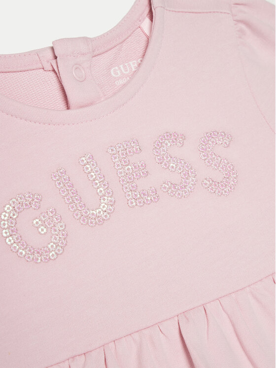 Guess Guess Komplet bluzka i półśpiochy S5RG03 KAN04 Różowy