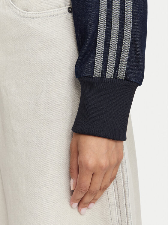 adidas adidas Džinsinė striukė Firebird KQ6491 Tamsiai mėlyna Slim Fit