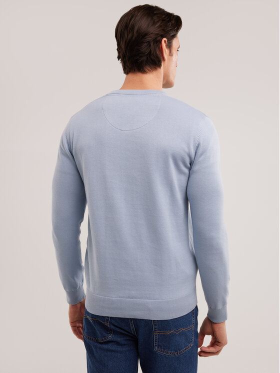 BIG STAR BIG STAR Sweter VASSIC Niebieski Basic Fit