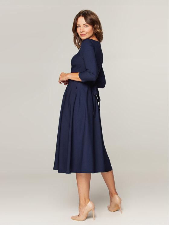 Willsoor Willsoor Sukienka koktajlowa 67340 Granatowy A-Line Fit