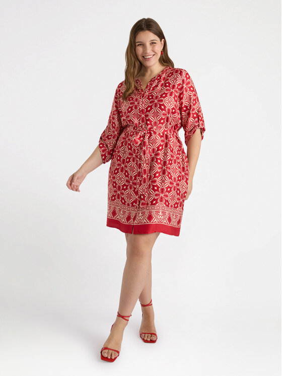 Fiorella Rubino Fiorella Rubino Sukienka codzienna 7066T001710N0V6 Czerwony A-Line Fit
