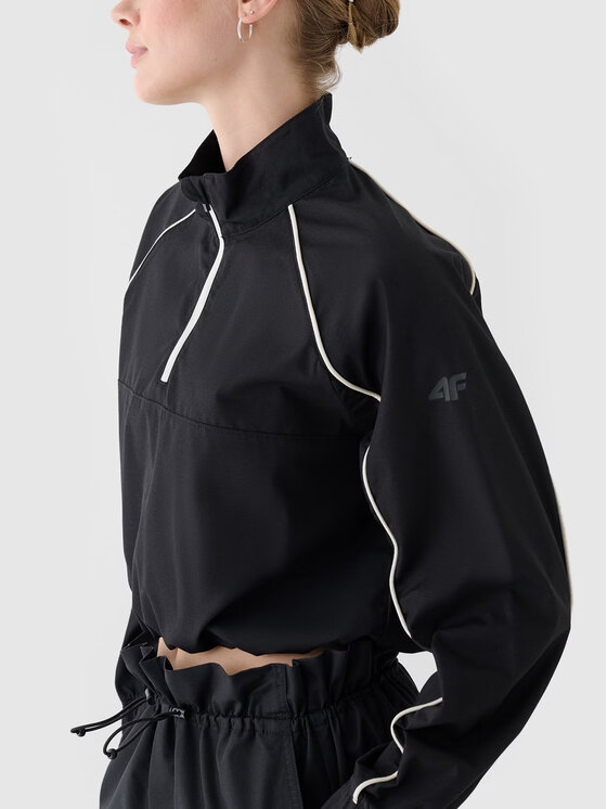 4F 4F Prechodná bunda 4FRSS24TTJAF0886-20S Čierna Oversize