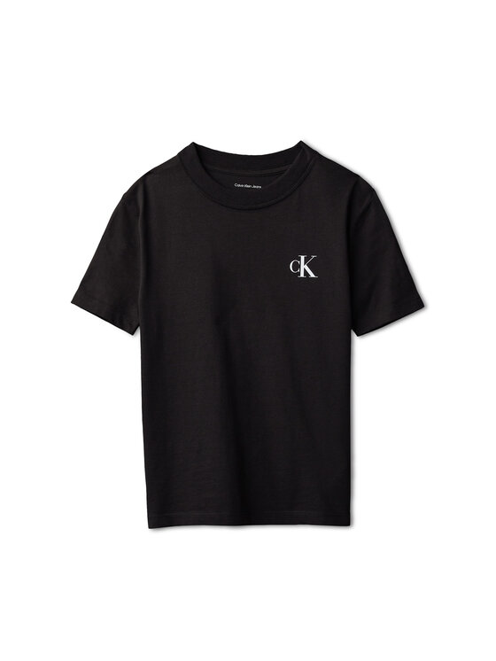 Calvin Klein Jeans Calvin Klein Jeans T-krekls Chest Monologo LV1CKSJA32 Melns Regular Fit