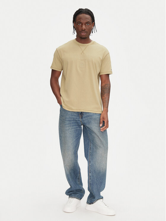 Tommy Jeans Tommy Jeans T-Shirt Tonal Crest DM0DM20805 Beżowy Relaxed Fit