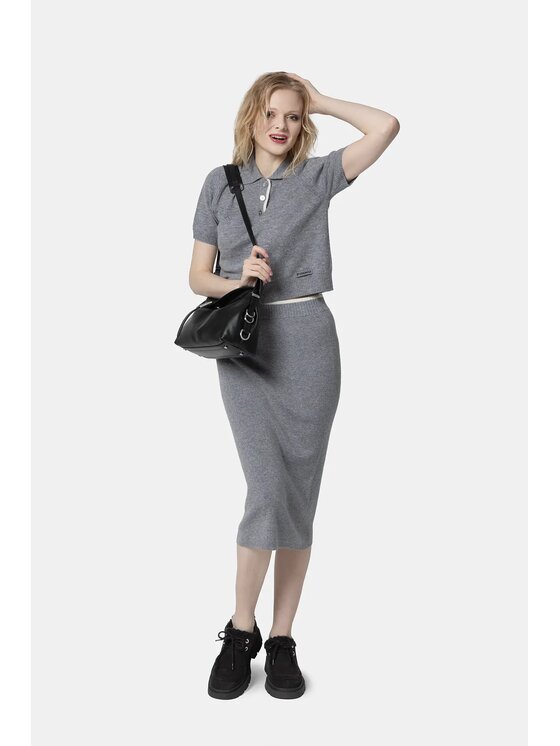 PINKO PINKO Spódnica Nuova Guinea Szary Regular Fit