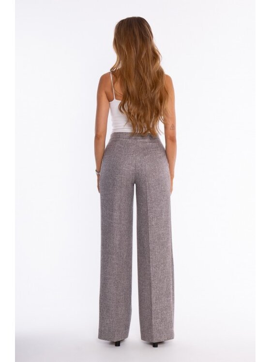 Made of Emotion Made of Emotion Spodnie materiałowe M930 Szary Wide Leg