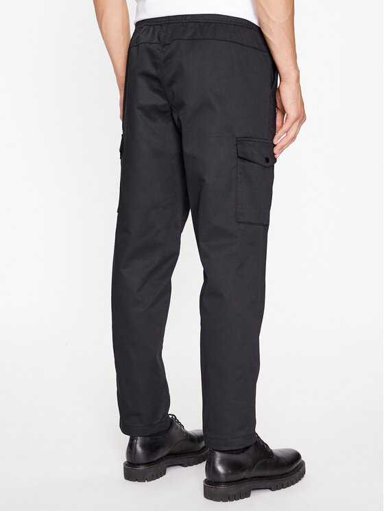 Jack & Jones Jack & Jones Kalhoty z materiálu 12237534 Černá Wide Leg