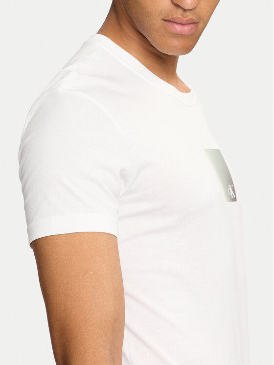 Calvin Klein Jeans Calvin Klein Jeans T-shirt Metallic Box J30J325686 Bijela Slim Fit