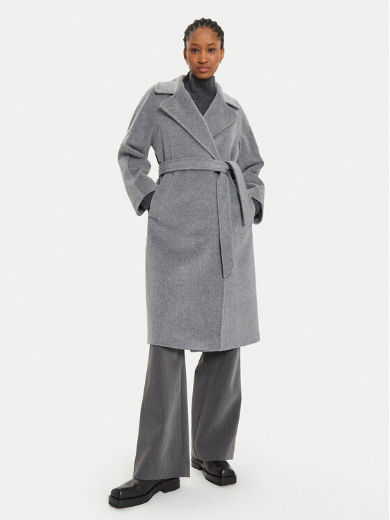 Weekend Max Mara Weekend Max Mara Palton de lână Resina 2425016092 Gri Regular Fit