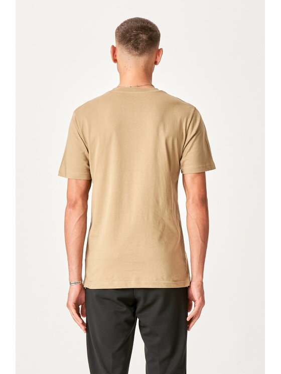 TeeShoppen TeeShoppen T-Shirt 'Oversized Collection' Beżowy Oversize