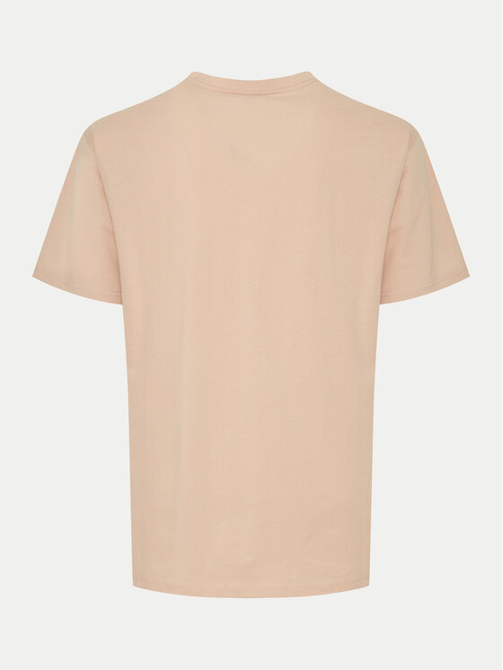 Solid Solid T-Shirt 21108237 Beżowy Regular Fit