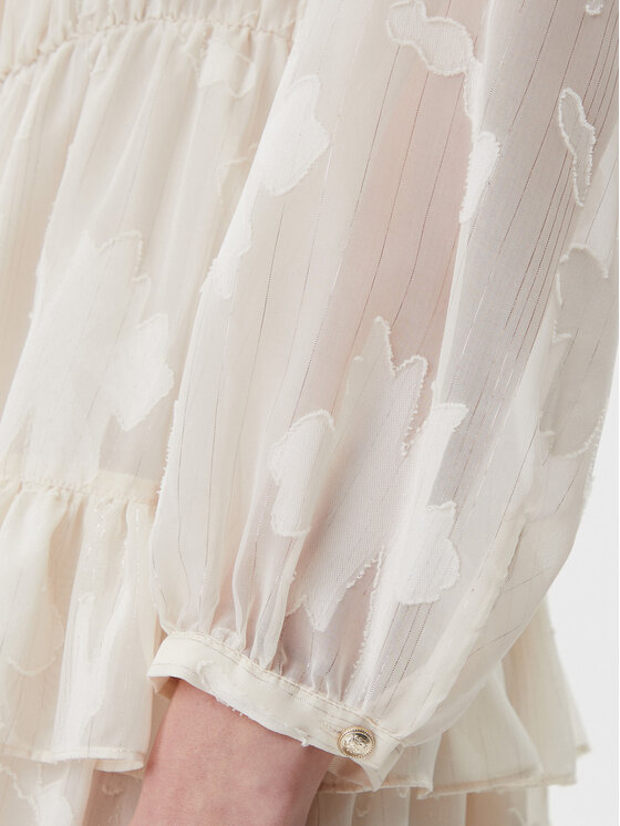 Liu Jo Liu Jo Sommerkleid WA5321 T4304 Écru Regular Fit
