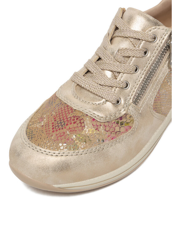 Rieker Rieker Sneakersy N1112-91 Złoty