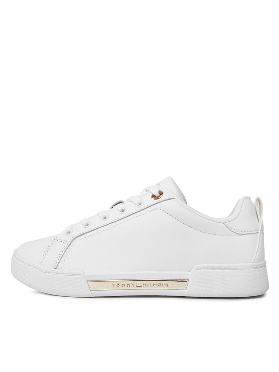 Tommy Hilfiger Tommy Hilfiger Laisvalaikio batai Chique Court Sneaker FW0FW07634 Balta