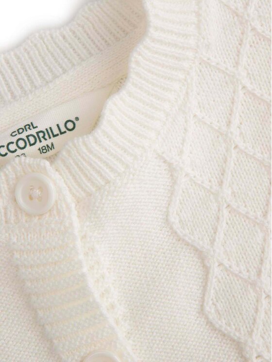 Coccodrillo Coccodrillo Kardiganas WC5172203EBG Écru Regular Fit