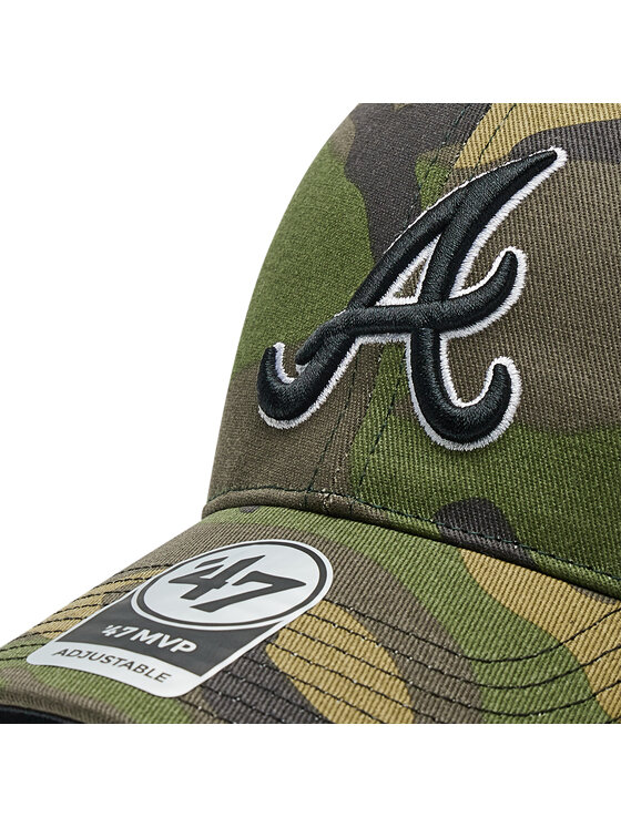 47 Brand 47 Brand Бейсболка MLB Atlanta Braves Branson Trucker B-CBRAN01GWP-CMB Зелений