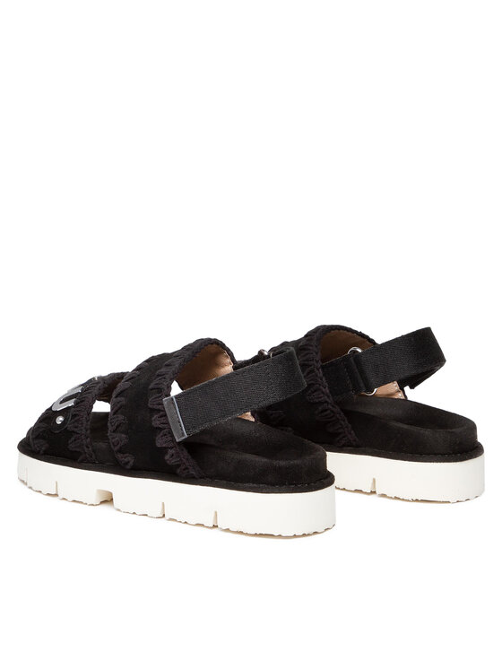 Mou Mou Sandali New Bio Sandal SW461001A Črna