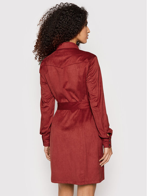 Vestito chemisier Dora W1BK13 WE5D0 Bordeaux Slim