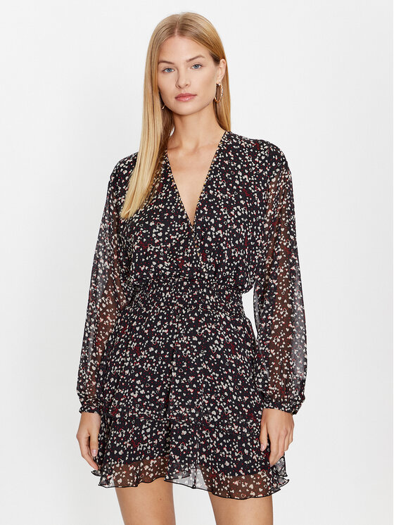Liu Jo Liu Jo Vsakodnevna obleka MF3345 T3607 Črna Regular Fit