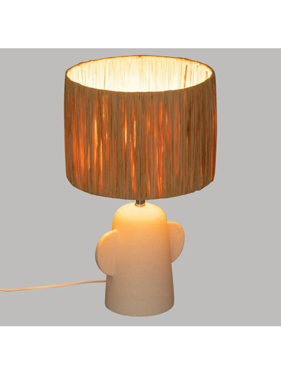MIAhome MIAhome Lampa stołowa z dolomitu Moana 38 cm Beżowy