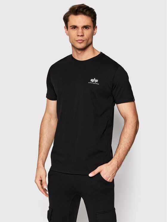 Alpha Industries Alpha Industries Tričko Backprint 128507 Čierna Regular Fit