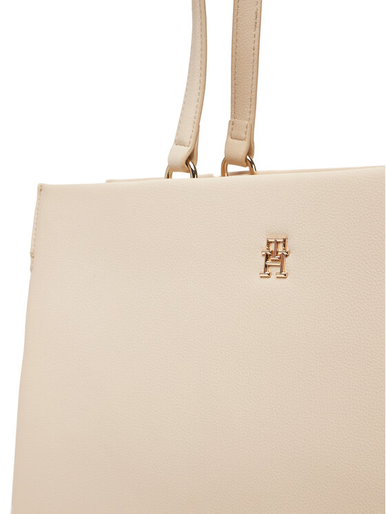 Tommy Hilfiger Tommy Hilfiger Borsetta Th Legacy Tote AW0AW17197 Écru
