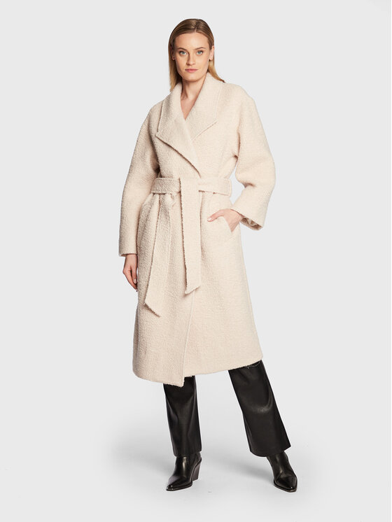 Notes Du Nord Notes Du Nord Вовняне пальто Enya 12981 Бежевий Regular Fit