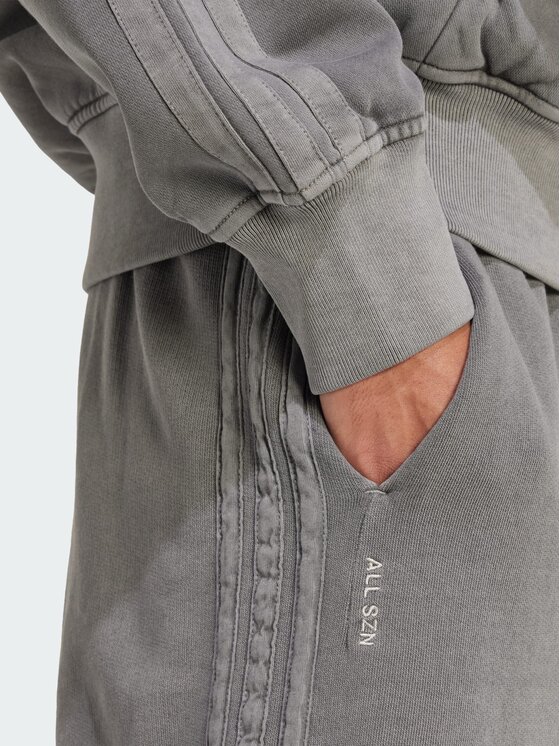 adidas adidas Szorty materiałowe French Terry Czarny Loose Fit