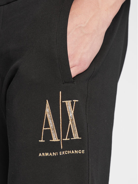 Armani Exchange Armani Exchange Spodnie dresowe 8NZPPQ ZJ1ZZ 1200 Czarny Regular Fit