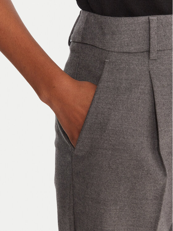 Weekend Max Mara Weekend Max Mara Medžiaginės kelnės Caldaia 2525136152 Pilka Regular Fit