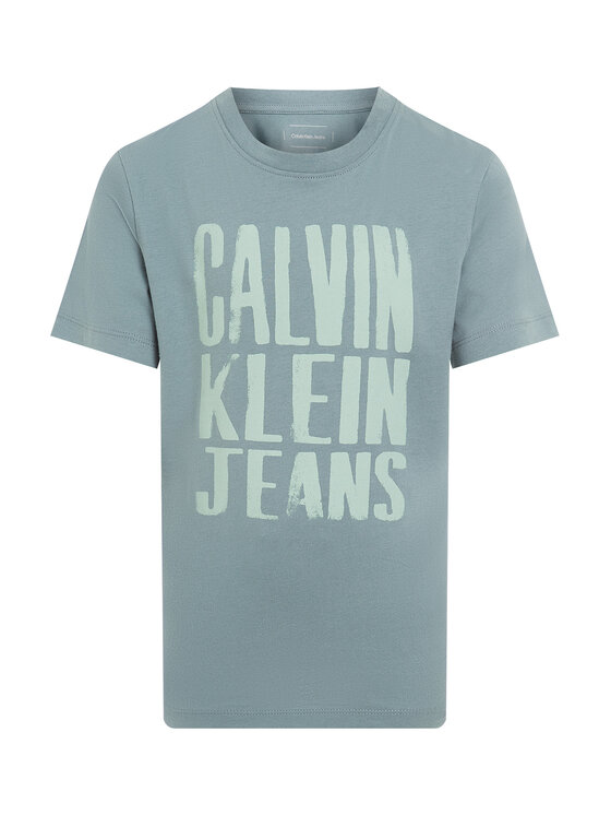 Calvin Klein Jeans Calvin Klein Jeans Tričko Slogan Graphic IB0IB02459 Modrá Regular Fit
