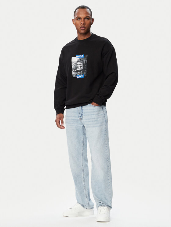 HUGO HUGO Felpa Noldocrew 50570029 Nero Regular Fit