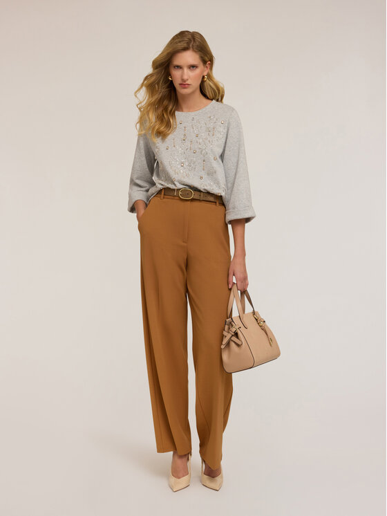 Motivi Motivi T-shirt G014W103481N013 Grigio Regular Fit