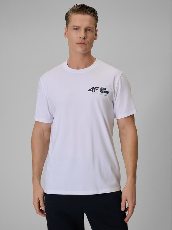 4F 4F T-shirt 4FRSS26TTSHM3992-10S Bianco Regular Fit