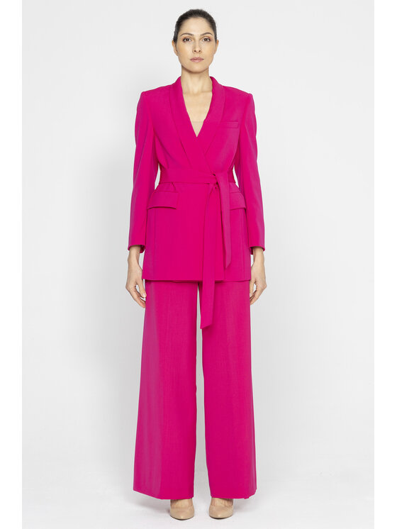 Deni Cler Milano Deni Cler Milano Spodnie materiałowe W-DC-5221-E2-H8-33-1 Różowy Loose Fit