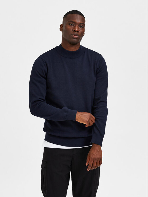 Selected Homme Пуловер Robert 16086643 Тъмносин Relaxed Fit