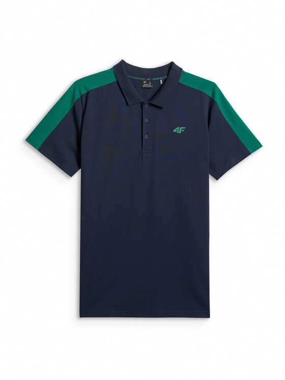 4F 4F Polo SPORTS CLUB Granatowy Regular Fit