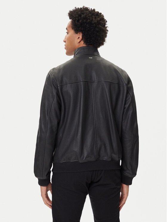 BOSS BOSS Lederjacke H-Moiner 50543899 Schwarz Regular Fit