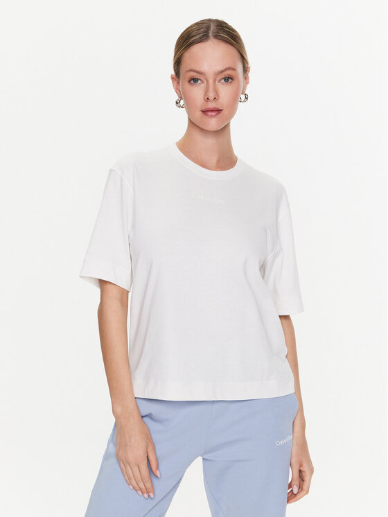 Calvin Klein Performance Majica 00GWS3K104 Bež Relaxed Fit