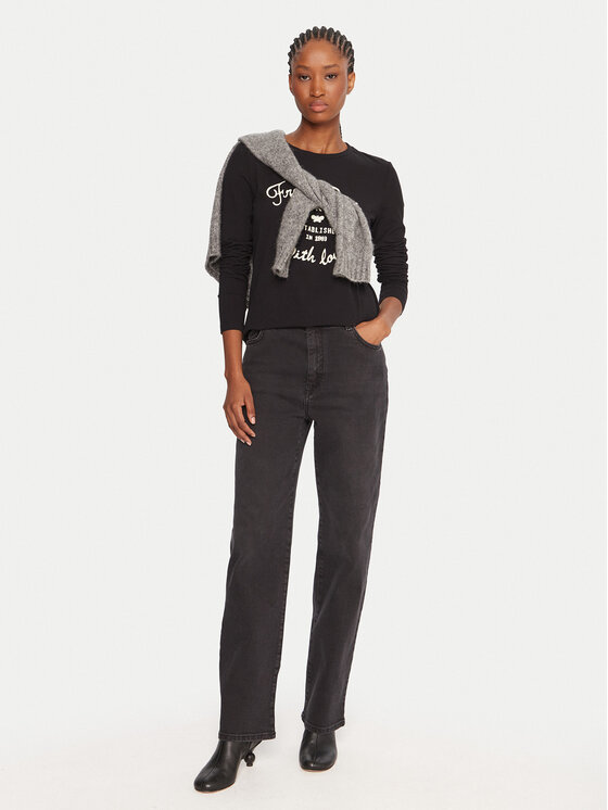 Weekend Max Mara Weekend Max Mara Джинси Cinese 2525186012 Чорний Straight Fit